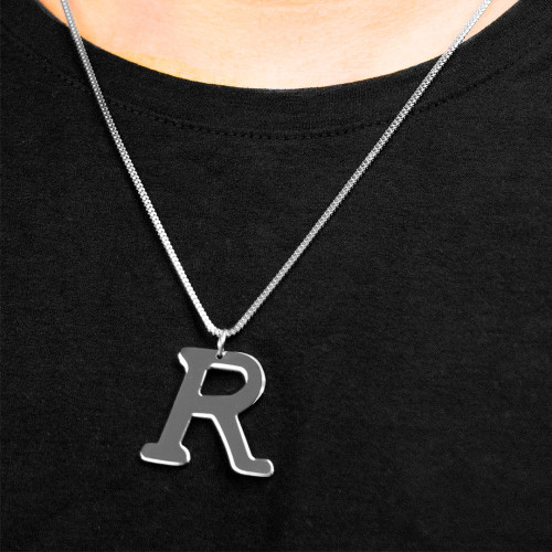Pingente de Aço Letra R