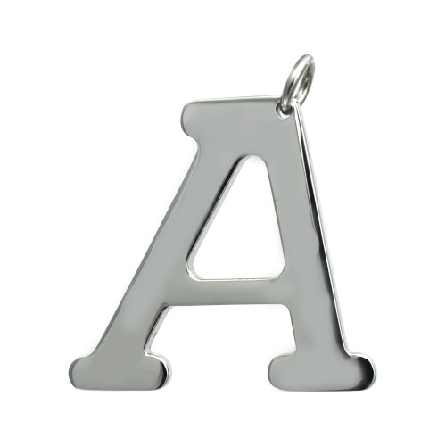 Pingente de Aço Letra A 32x30mm
