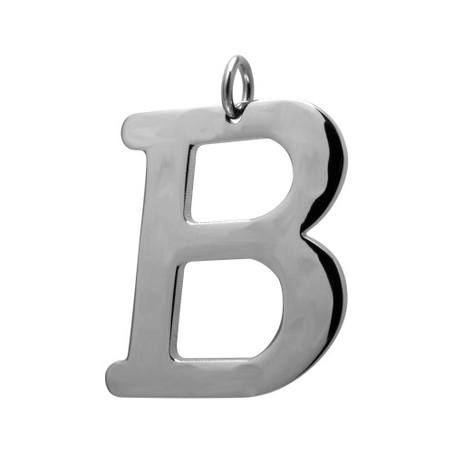 Pingente de Aço Letra B