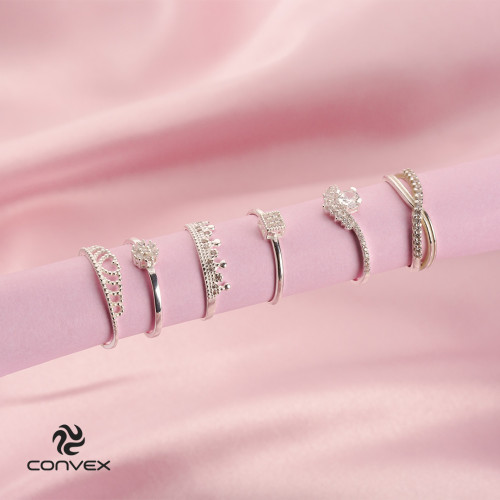 Anel de Prata Coroa Little Balls Coleção Link