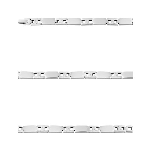 Pulseira de Aço Chapa Lisa 7.35mm 21cm