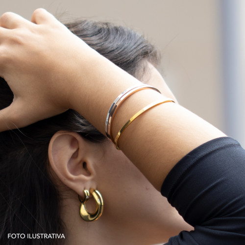 Bracelete de Aço Londres Rosé 3mm