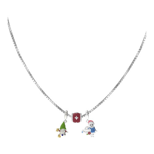 Colar de Prata do Signo de Sagitário Berloques de Prata e Resina