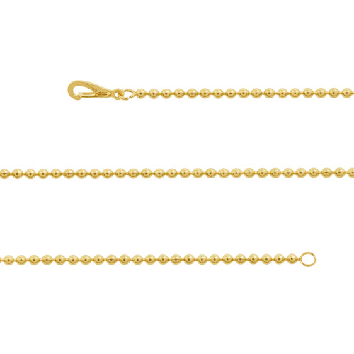 Corrente de Aço Bola Bola 2.50mm 50cm Gold IPG