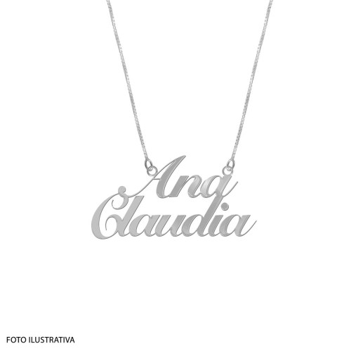 Pingente Aço Manuscrito Nome Composto