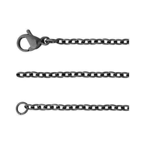 Corrente de Aço Cartier Black IPB 1.50mm 60cm