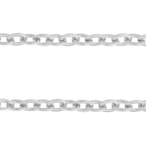 Corrente de Aço Cartier Elos Ovais 1.85mm 50cm