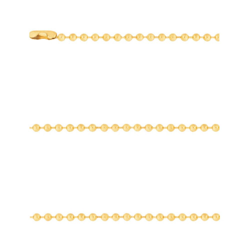 Corrente de Aço Bolinha Bolinha 1.90mm 50cm Gold IPG