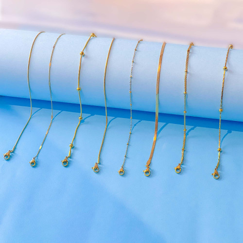 Colar de Aço Rabo de Rato Dourado IPG 2.65mm 45cm