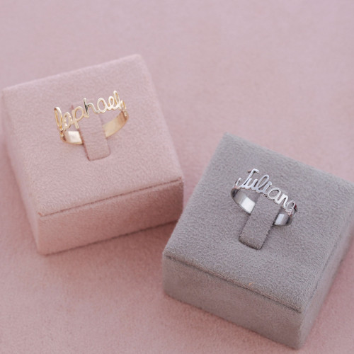 Anel Aço Manuscrito Diversos 3.5mm Gold IPG