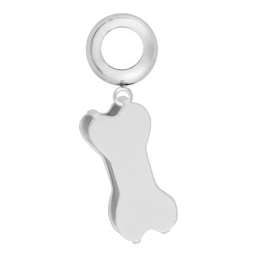 Berloque de Aço Ossinho Pet Dupla Face