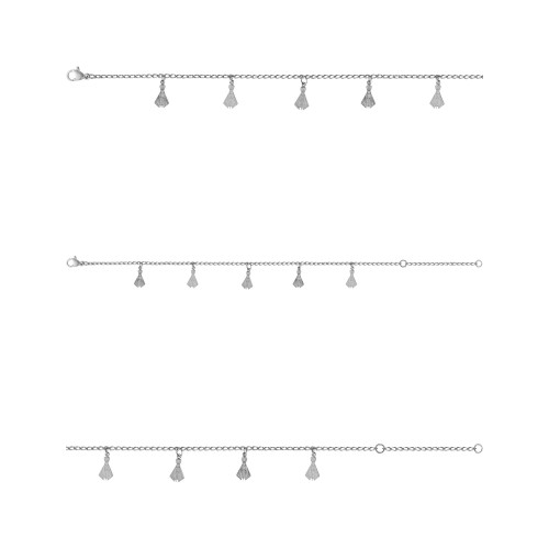 Pulseira de Aço Glam Groumet NSra. Aparecida 0.9x0.6mm 21cm