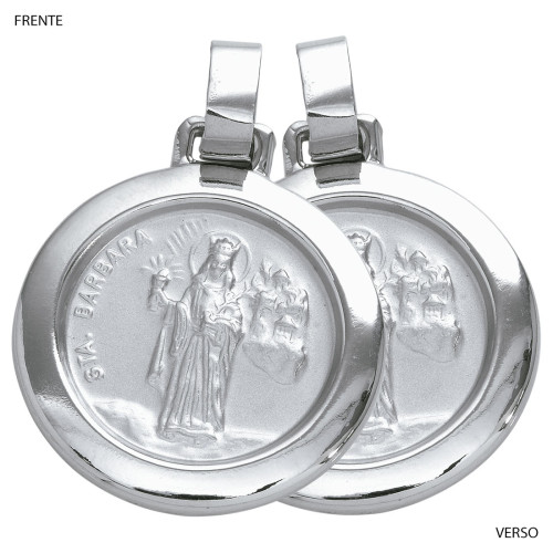 Pingente de Aço Santa Barbara Redondo 30mm