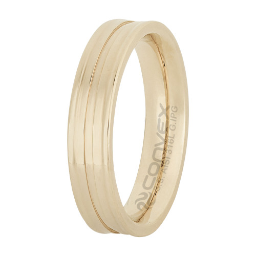 Aliança de Aço Dyo Gold IPG 5mm