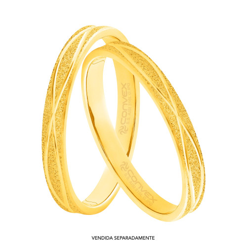 Aliança de Aço Glow Gold IPG GTR 2.95mm