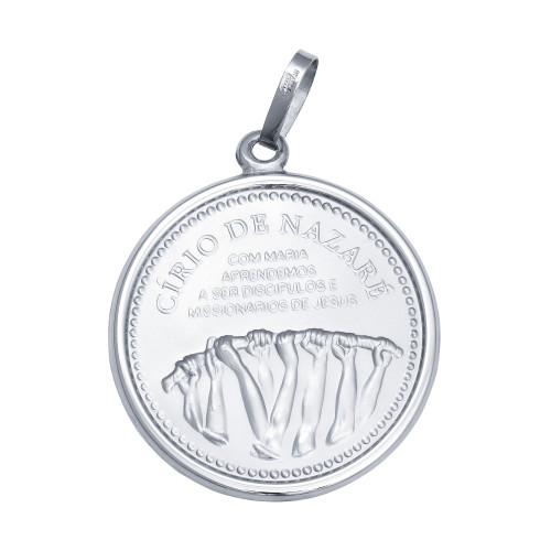 Pingente de Aço NSra. de Nazaré Redondo 50mm