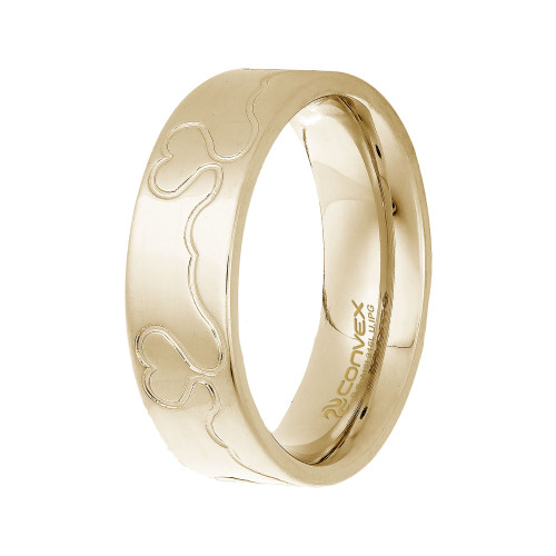 Aliança de Aço Infinity Love 6.50mm Gold IPG