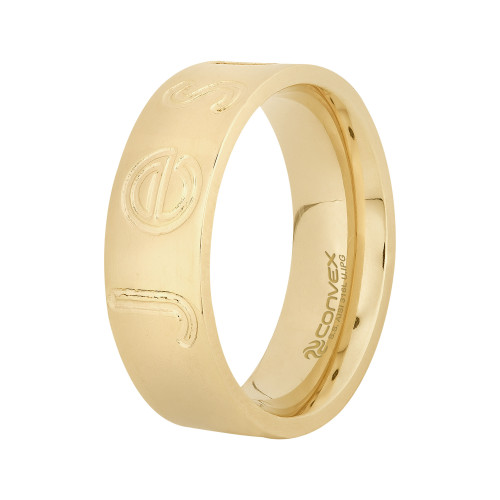 Anel de Aço Jesus Gold Ipg 7mm