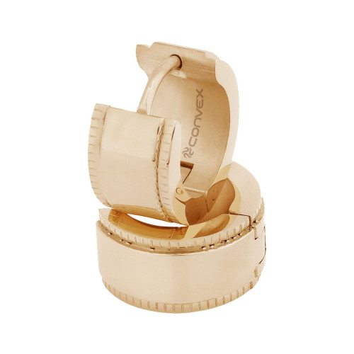 Brinco Aço Argola Lisa Recartilhado Lateral IPG