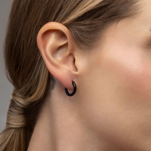 Brinco de Aço Argola Happy 14x3mm IPO