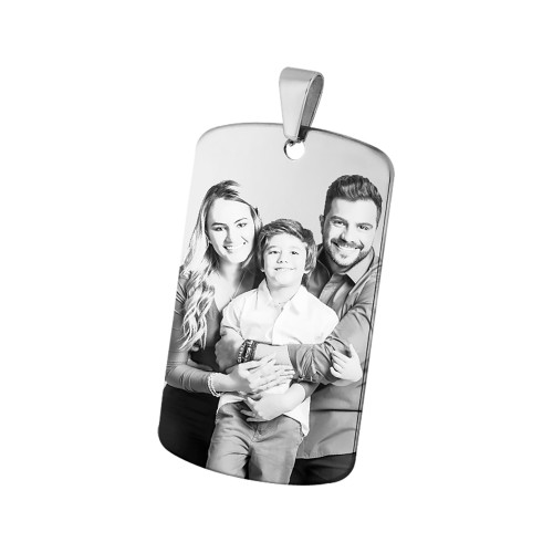 Pingente de Aço Placa Fênix 50x29mm