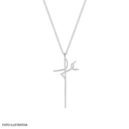 Pingente de Aço Fé 20x12mm