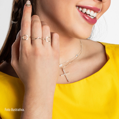 Anel de Prata Círculo