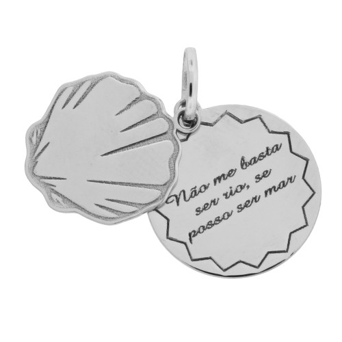 Pingente de Aço Concha do Mar Coleção For Me