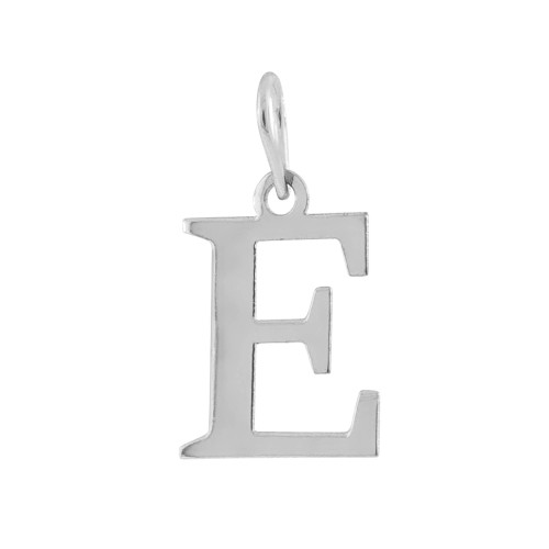 Pingente de Prata Letra E