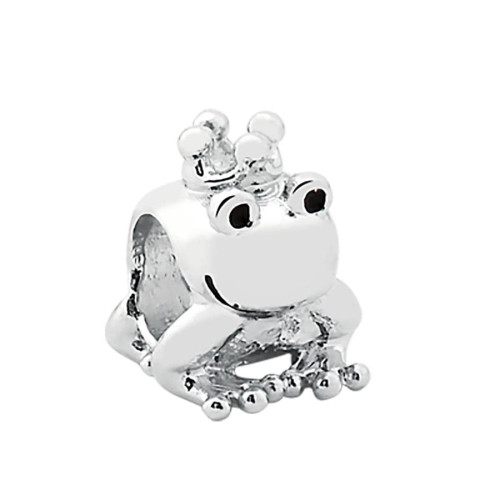 Berloque de Prata Separador Sapo Rei