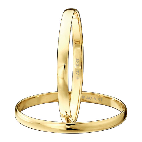 Aliança de Ouro 10k Tradicional Abaulada L2mm E0.5mm