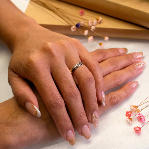 Aliança de Ouro 10k Tradicional Abaulada 3.3mm