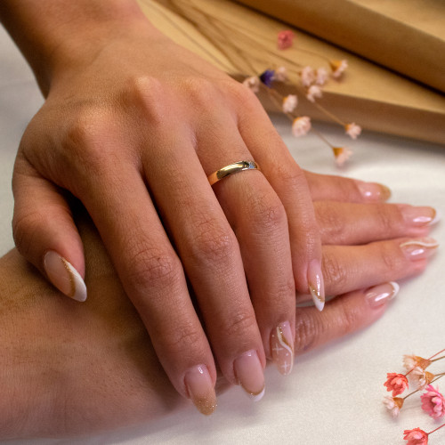 Aliança de Ouro 10k Tradicional Abaulada Comfort 3mm