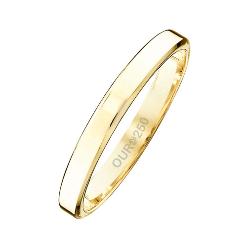 Aliança de Ouro Moon 250K Liga Ourum Italiana 2.7mm