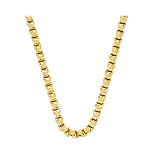 Corrente de Prata Veneziana Revestida com ouro 18k 0.70mm 40cm