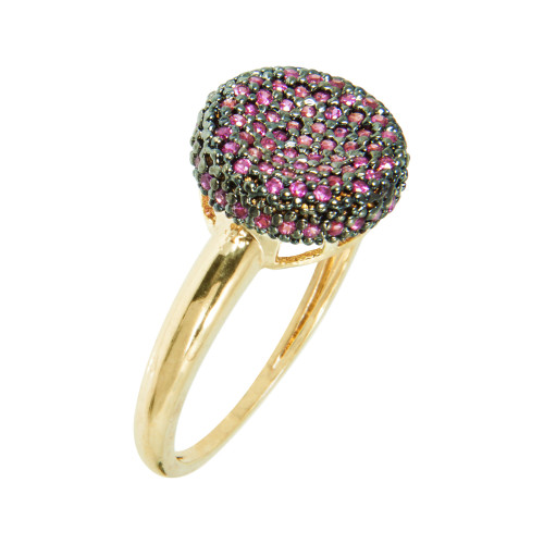 Anel de Prata Wish Revestido com ouro 18k e Zircônias