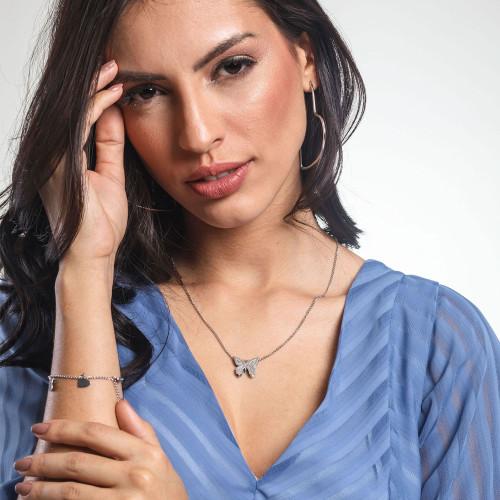 Pingente de Aço Hit Borboleta 16.5mm