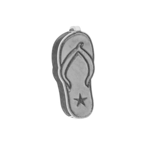 Pingente de Aço Hit Chinelo com Estrela 16.5mm