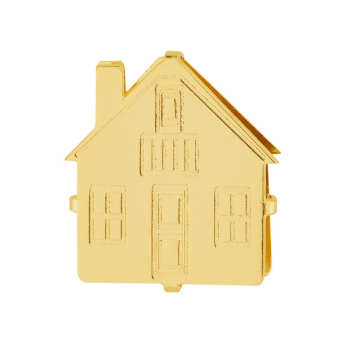 Pingente de Aço Gold IPG Hit Casa 16,5mm