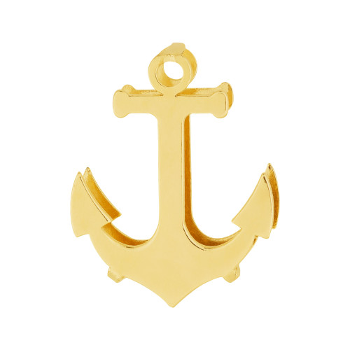 Pingente de Aço Hit Âncora 16.5mm Gold IPG