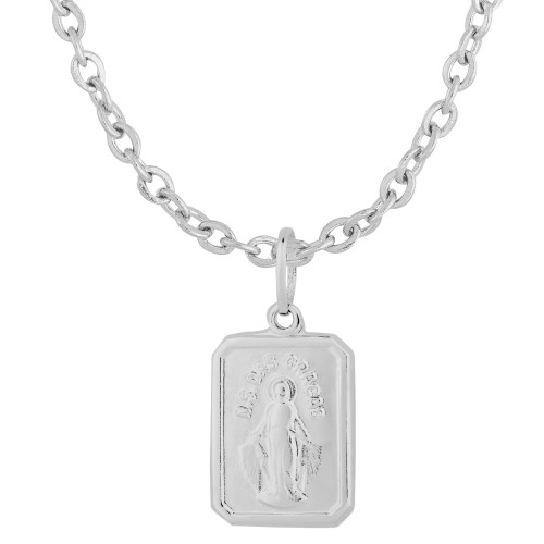 Corrente com Pingente de Aço Milagrosa 15x11mm