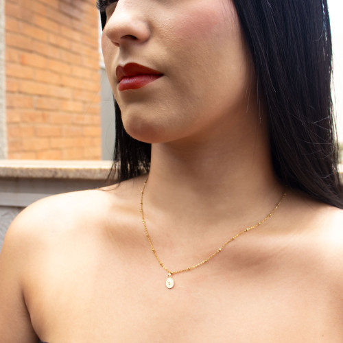 Colar de Aço Proteção Santo Expedito 45cm IPG