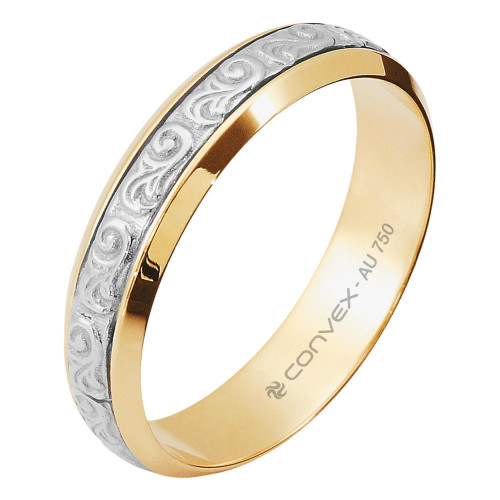 Aliança de Ouro 18k Bodas de Prata 4.3mm