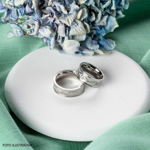 Aliança de Aço New Infinity 7mm