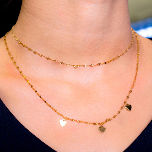 Corrente de Aço Carambola IPG 2mm 37cm com extensor 5cm