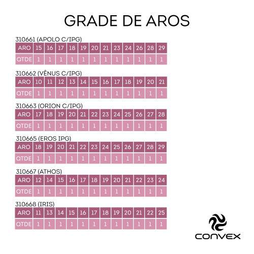 Combo 216 alianças 22 Modelos