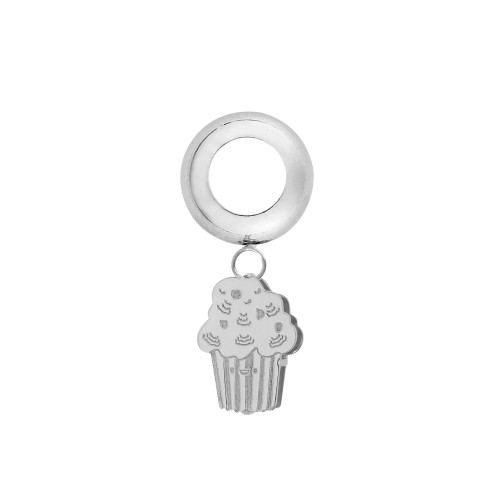 Berloque de Aço Cupcake Coleção Steel Dreams