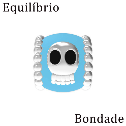 Berloque de Prata La Catrina Nori Separador com Resina