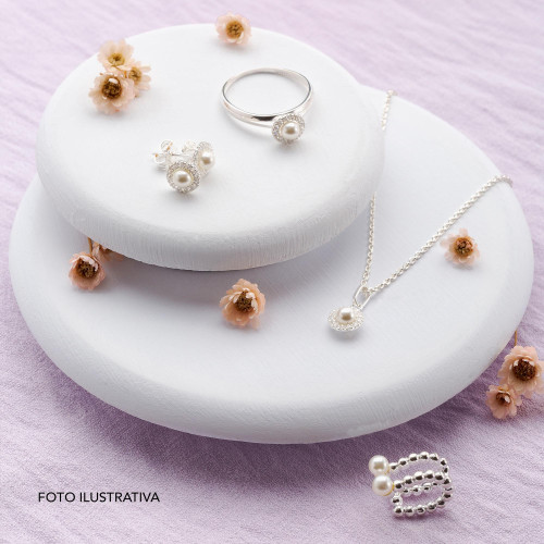 Pingente de Prata Pérola 4mm