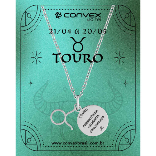 Colar de Aço Signo Touro 18mm 50cm